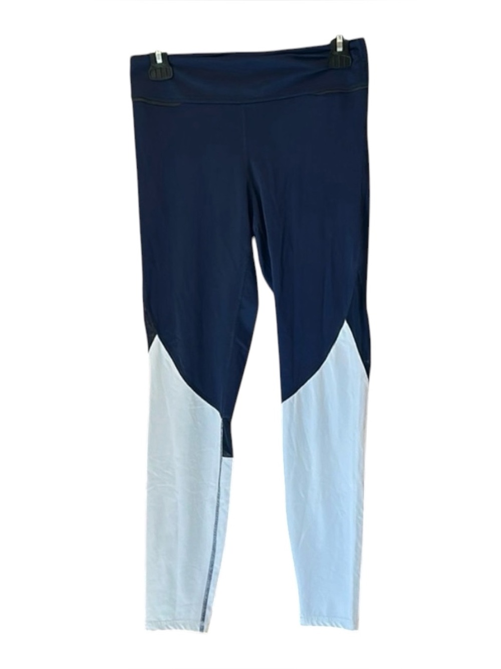 ALALA Color Block Leggings Navy Blue White High Waist Full Length Women’s Medium